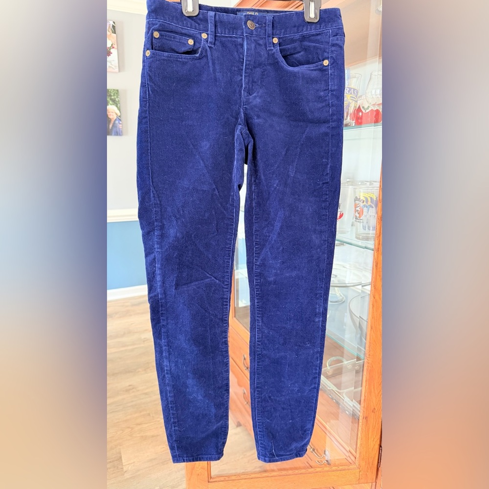Women’s Ralph Lauren size 2 Polo Navy Blue Corduroy Pants